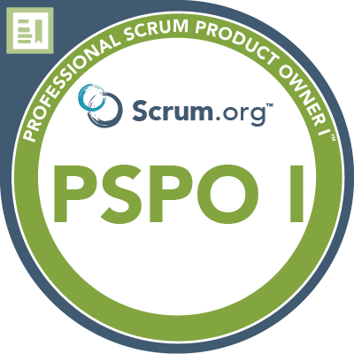 Professional Scrum Product Owner I badge from Scrum.org